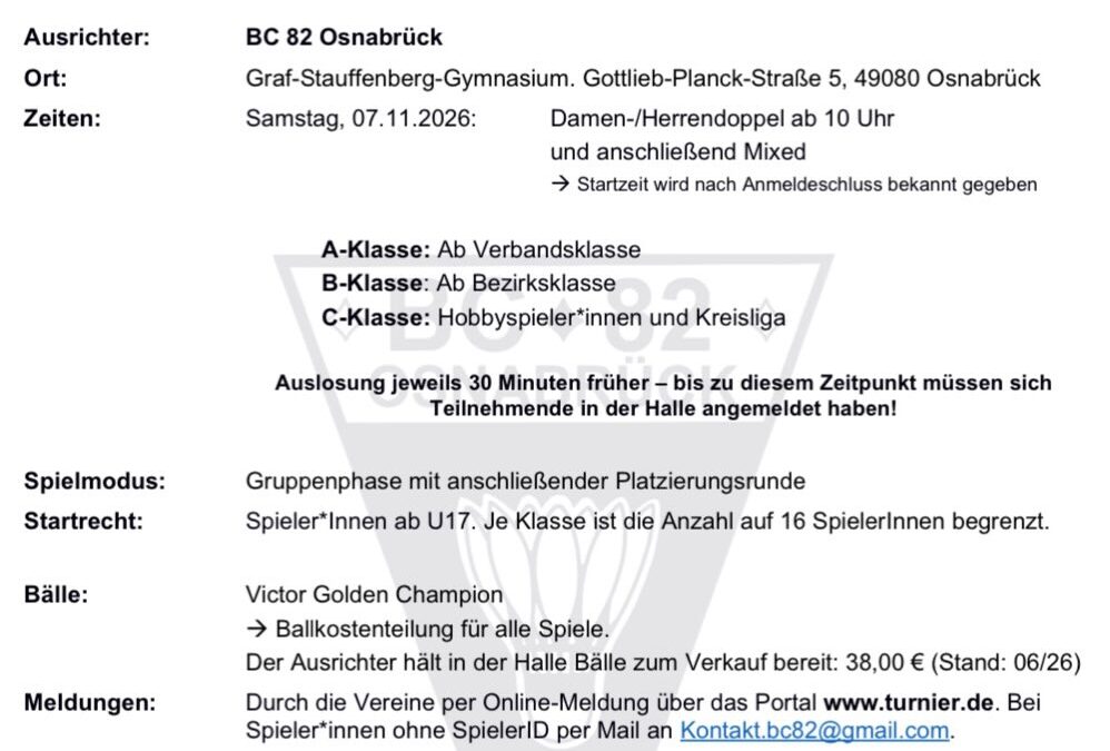 1. Osnabrücker Hase Cup 2026